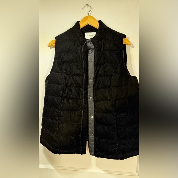 Charter Club Black Velvet Puffer Vest - Picture 6 of 6